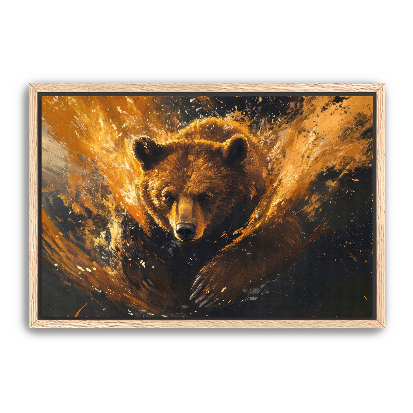 Charging Bear Wall Art