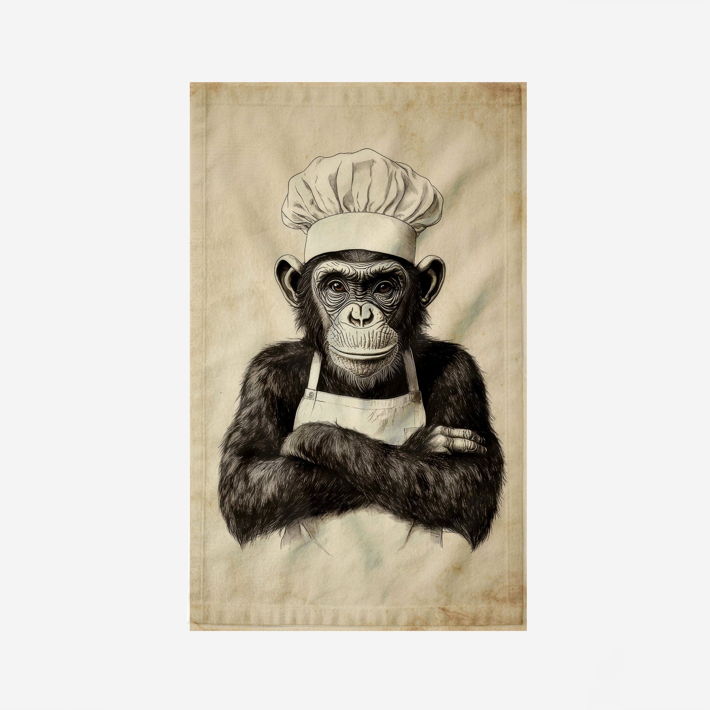 Chef Chimpanzee Kitchen Towel