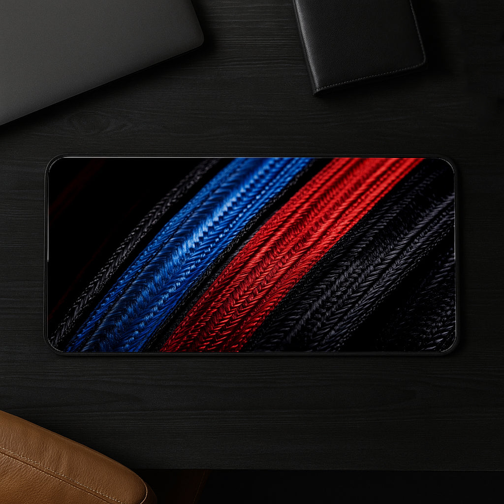 Colorful Braided Cables Desk Mat