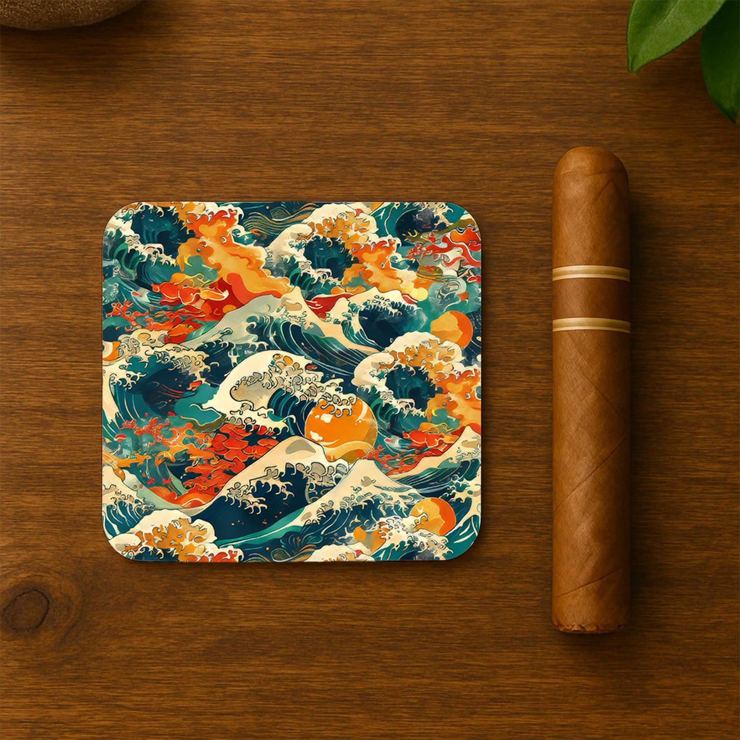 Colorful Ocean Waves Coasters