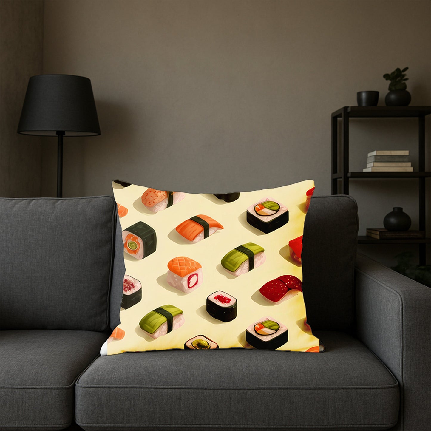 Colorful Sushi Variety Pillow