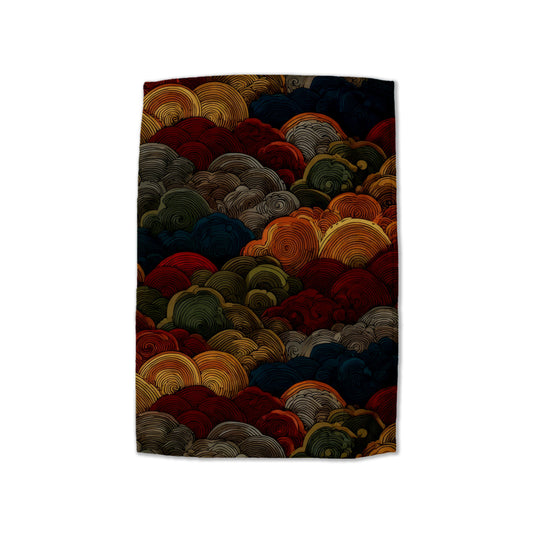 Colorful Swirling Hills Hand Towel