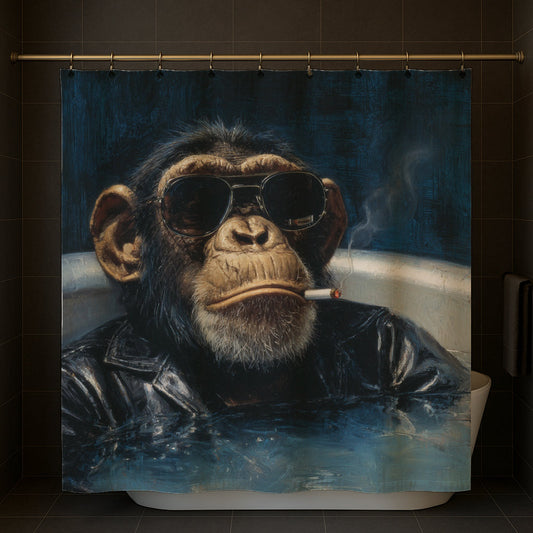 Cool Monkey In Shades Shower Curtain