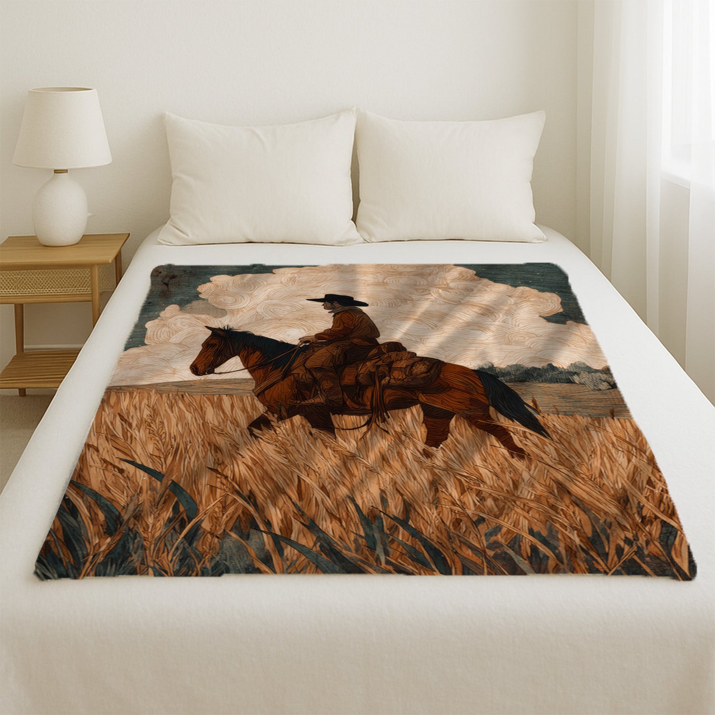 Cowboy Riding Blanket