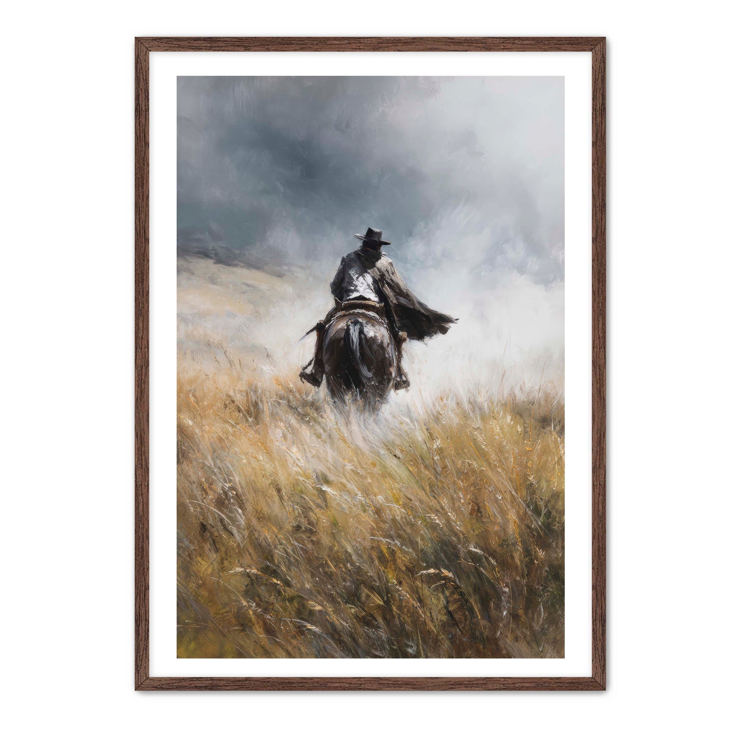 Cowboy in Tall Grass Wall Art
