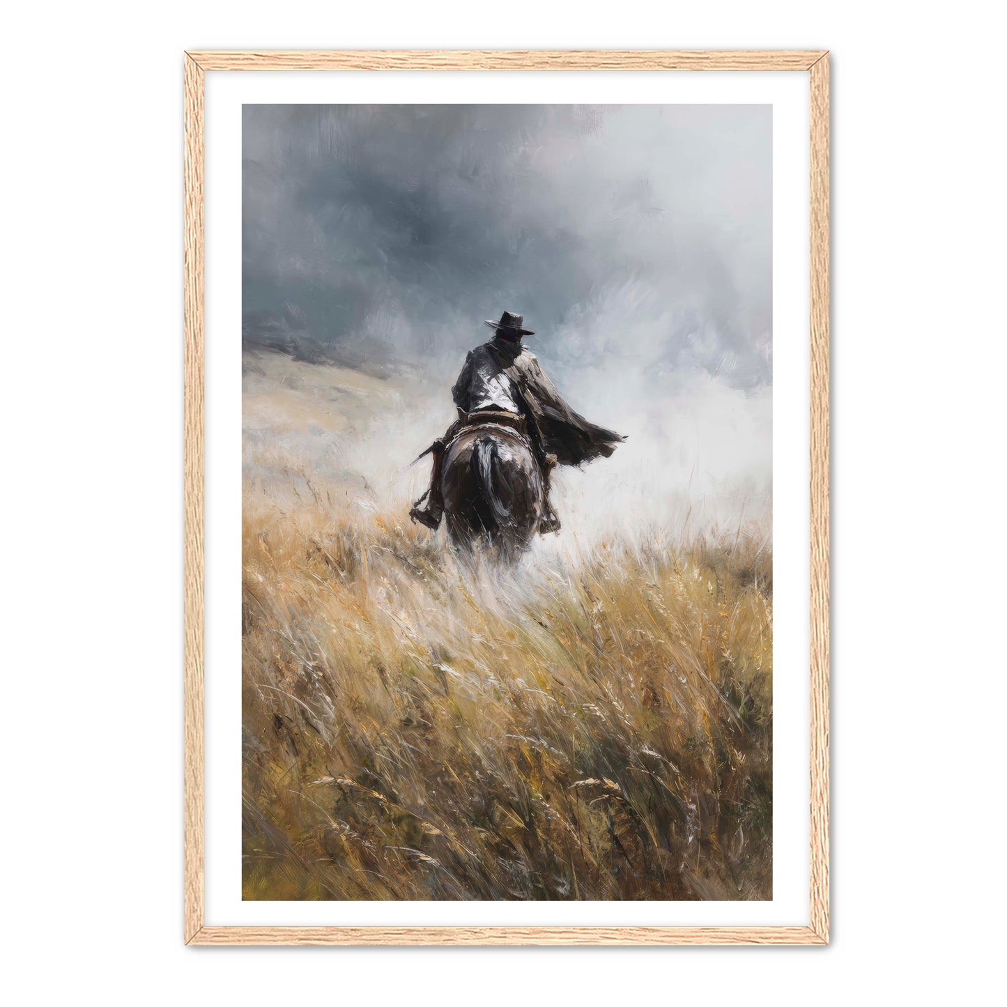 Cowboy in Tall Grass Wall Art