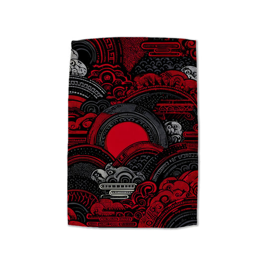 Crimson Eclipse Sky Hand Towel