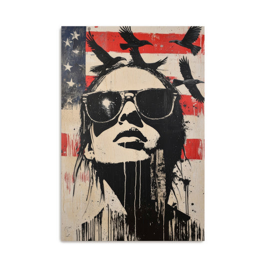 Crows And Stripes Wall Art