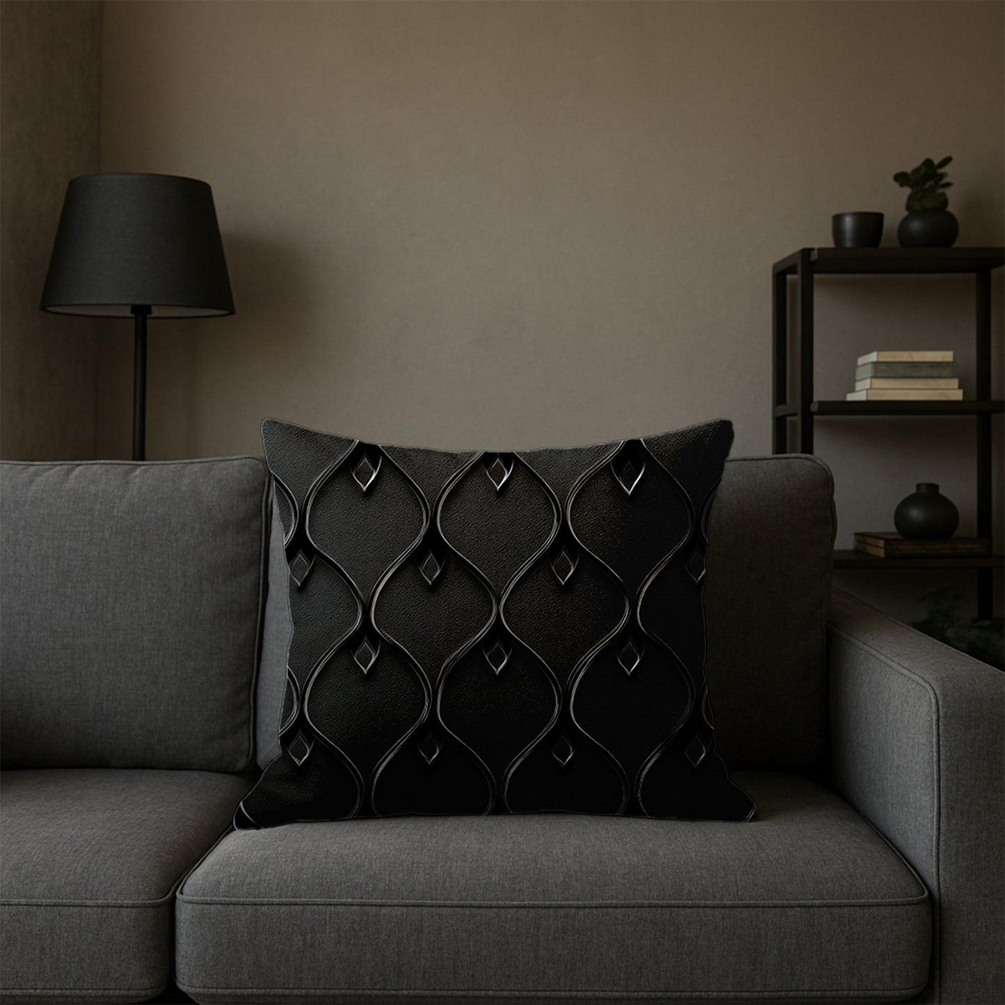 Embossed Diamond Waves Pillow