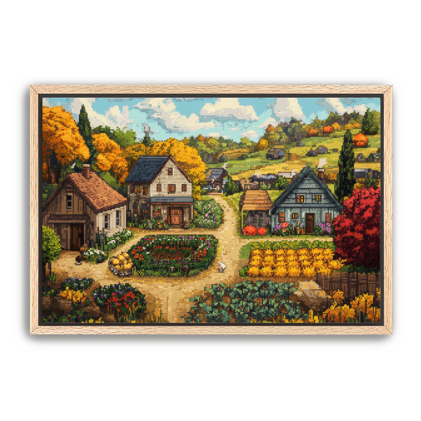 Fall in the Village Wall Art