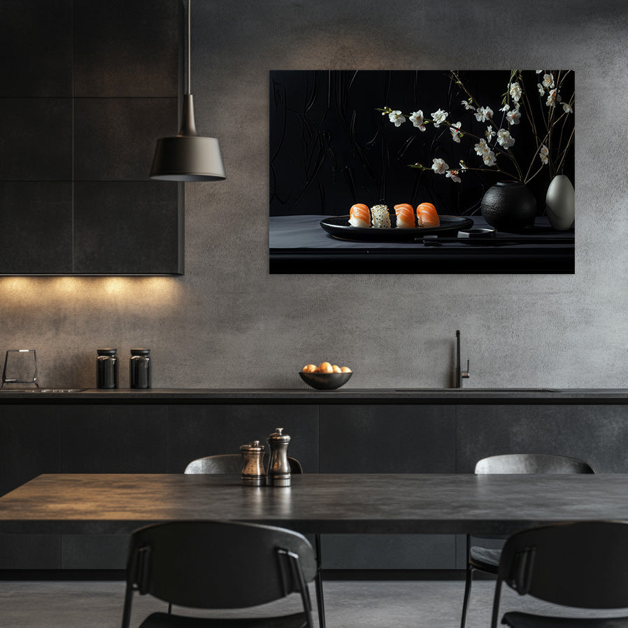 Gothic Sushi and Flowers Wall Art