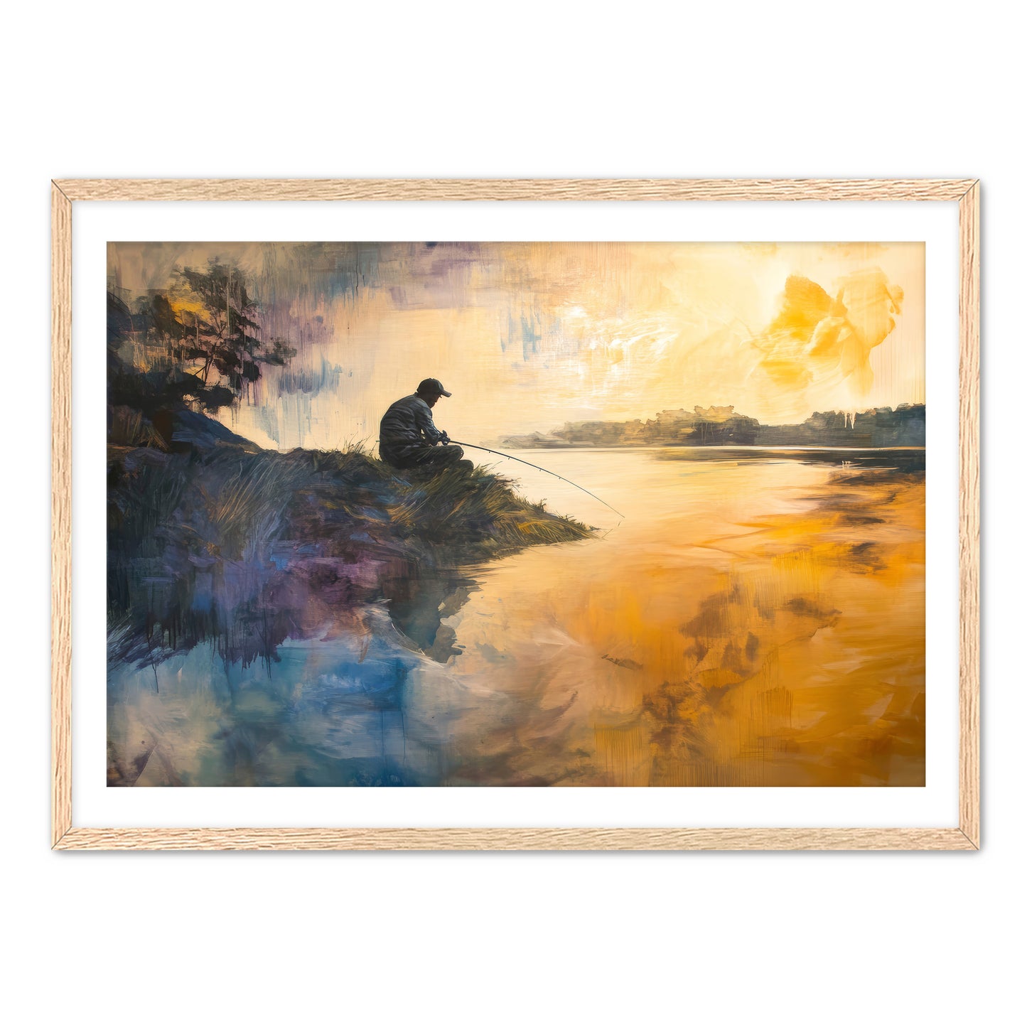 Fishing at Dawn Wall Art