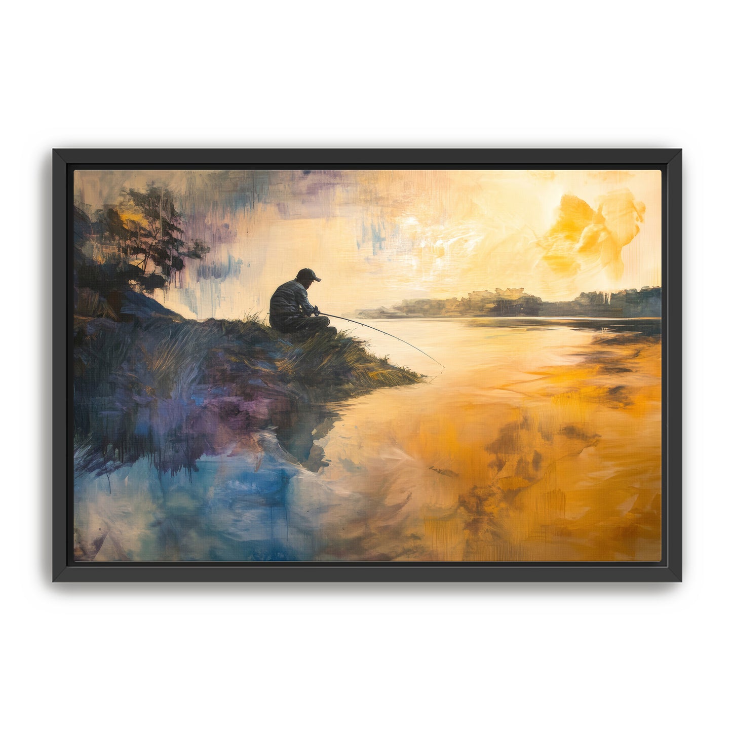 Fishing at Dawn Wall Art