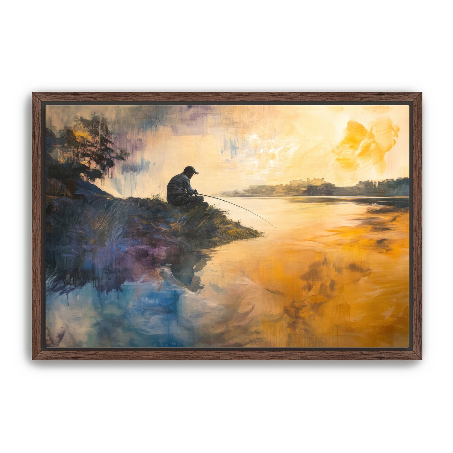 Fishing at Dawn Wall Art