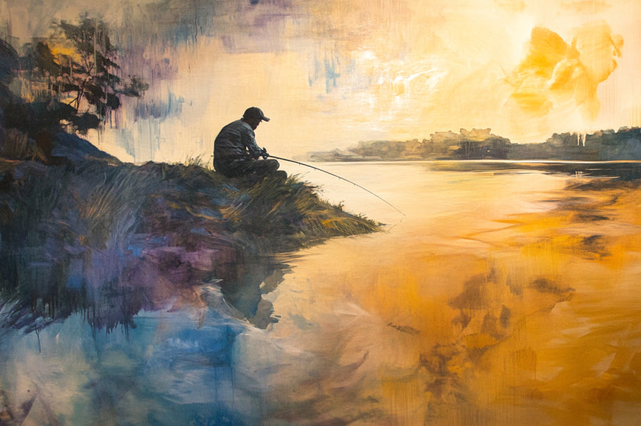 Fishing at Dawn Wall Art