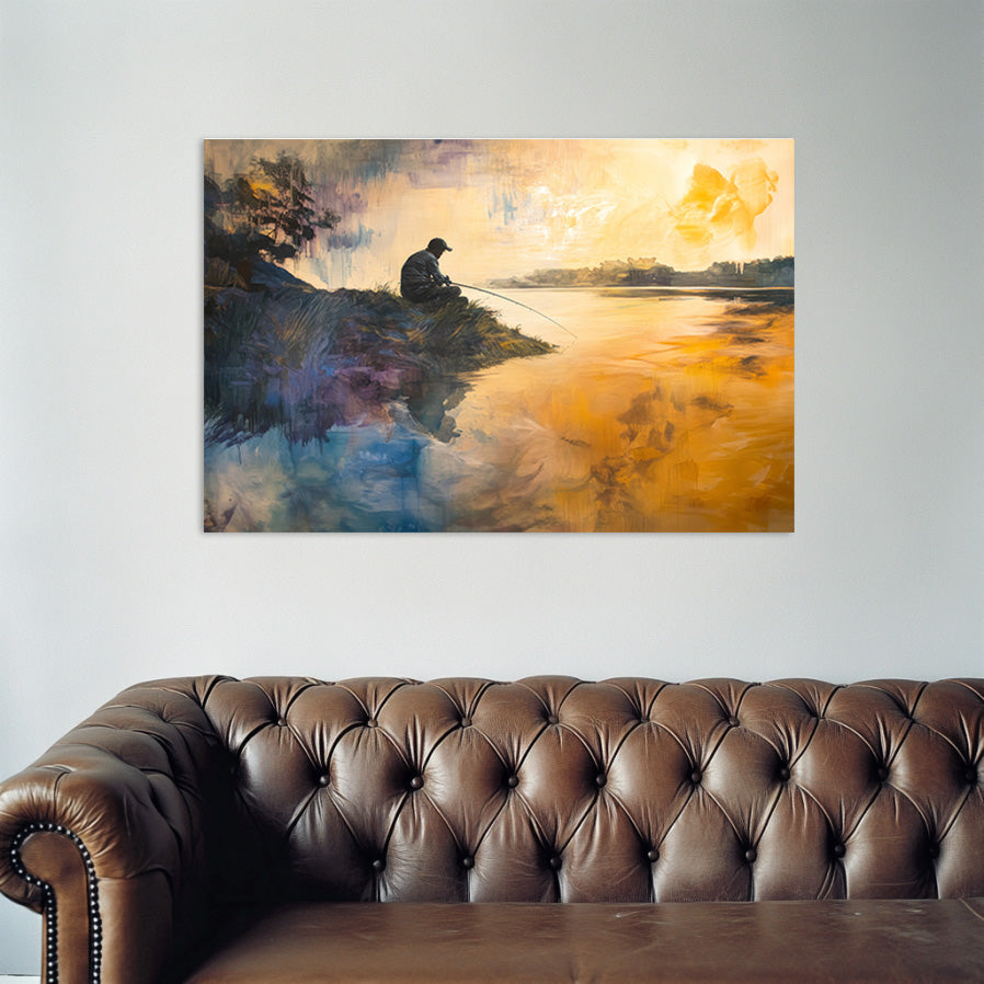 Fishing at Dawn Wall Art