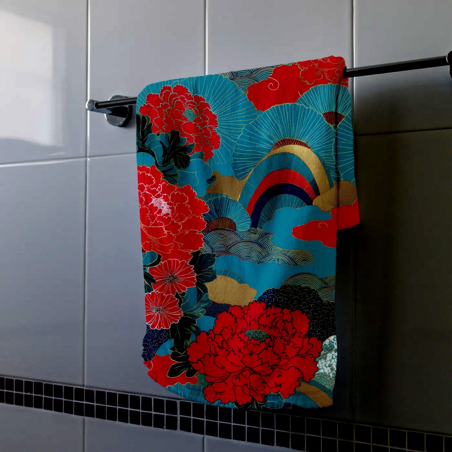 Floral Dreamscape Harmony Hand Towel