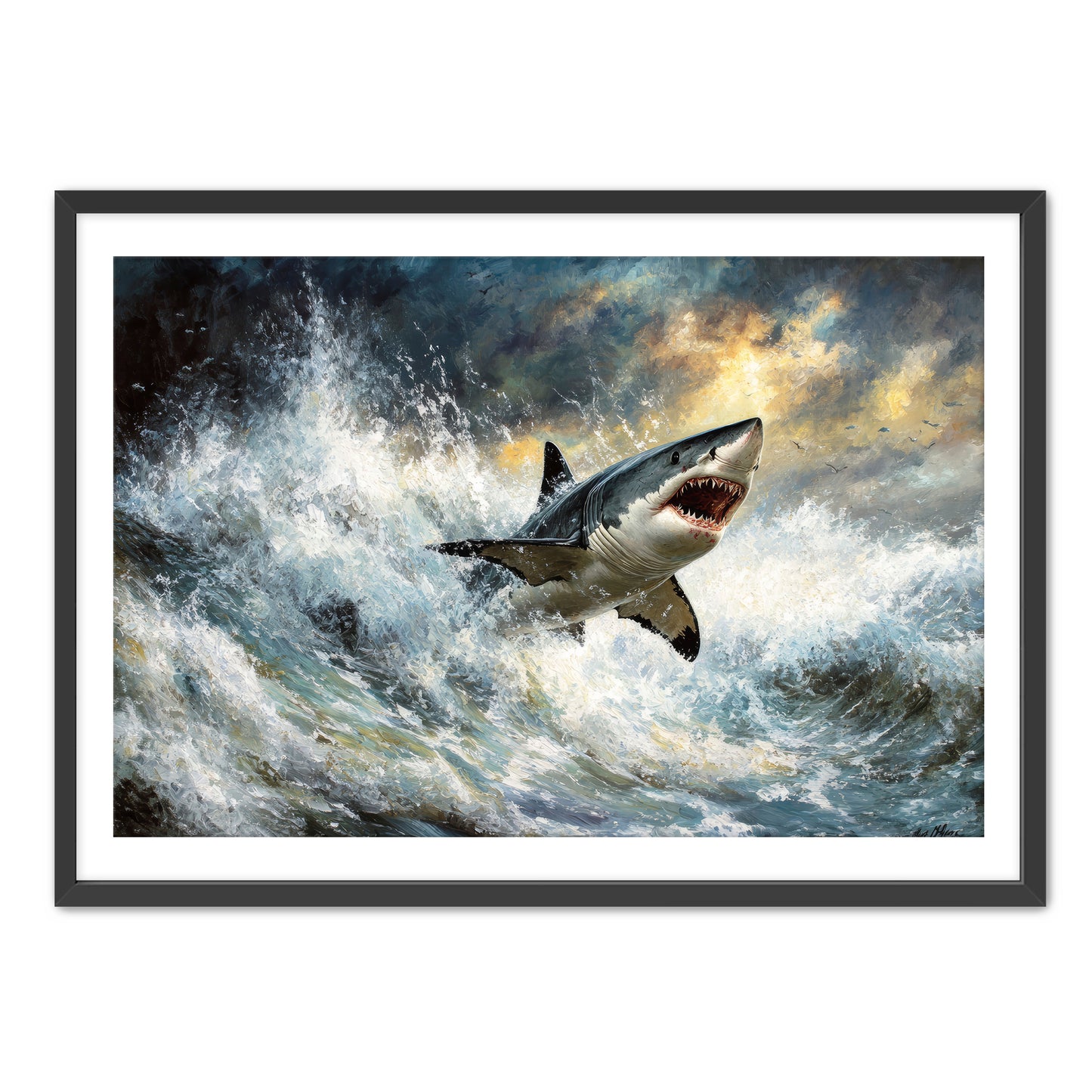 Flying Shark Wall Art