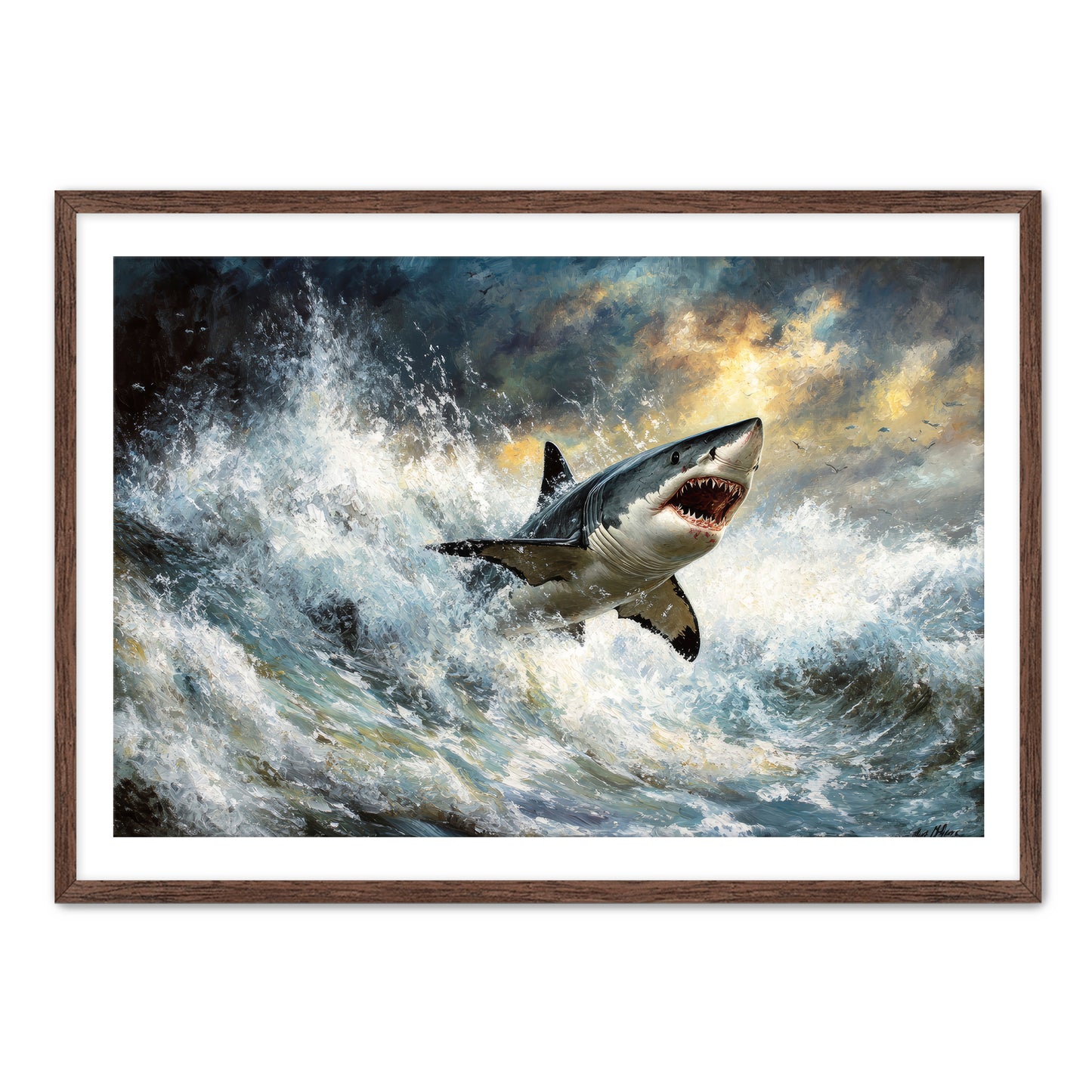 Flying Shark Wall Art