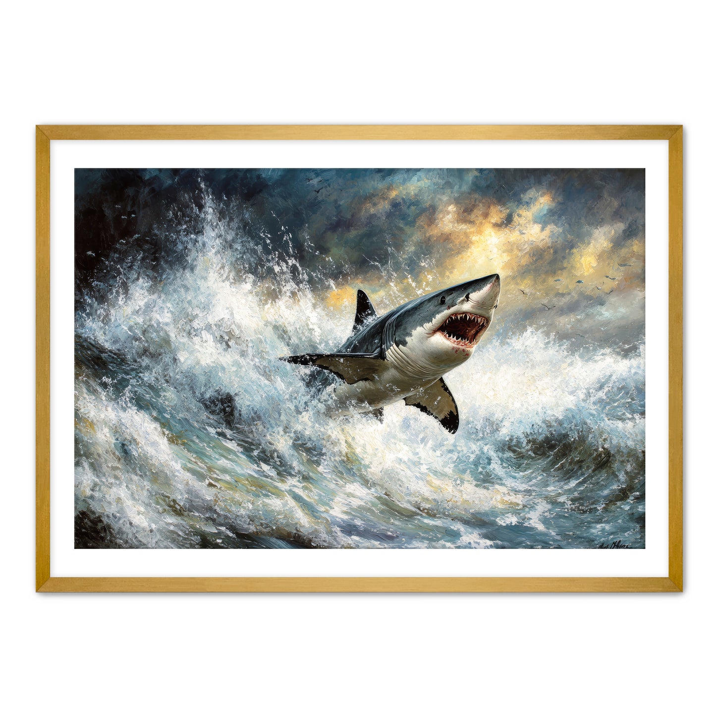 Flying Shark Wall Art