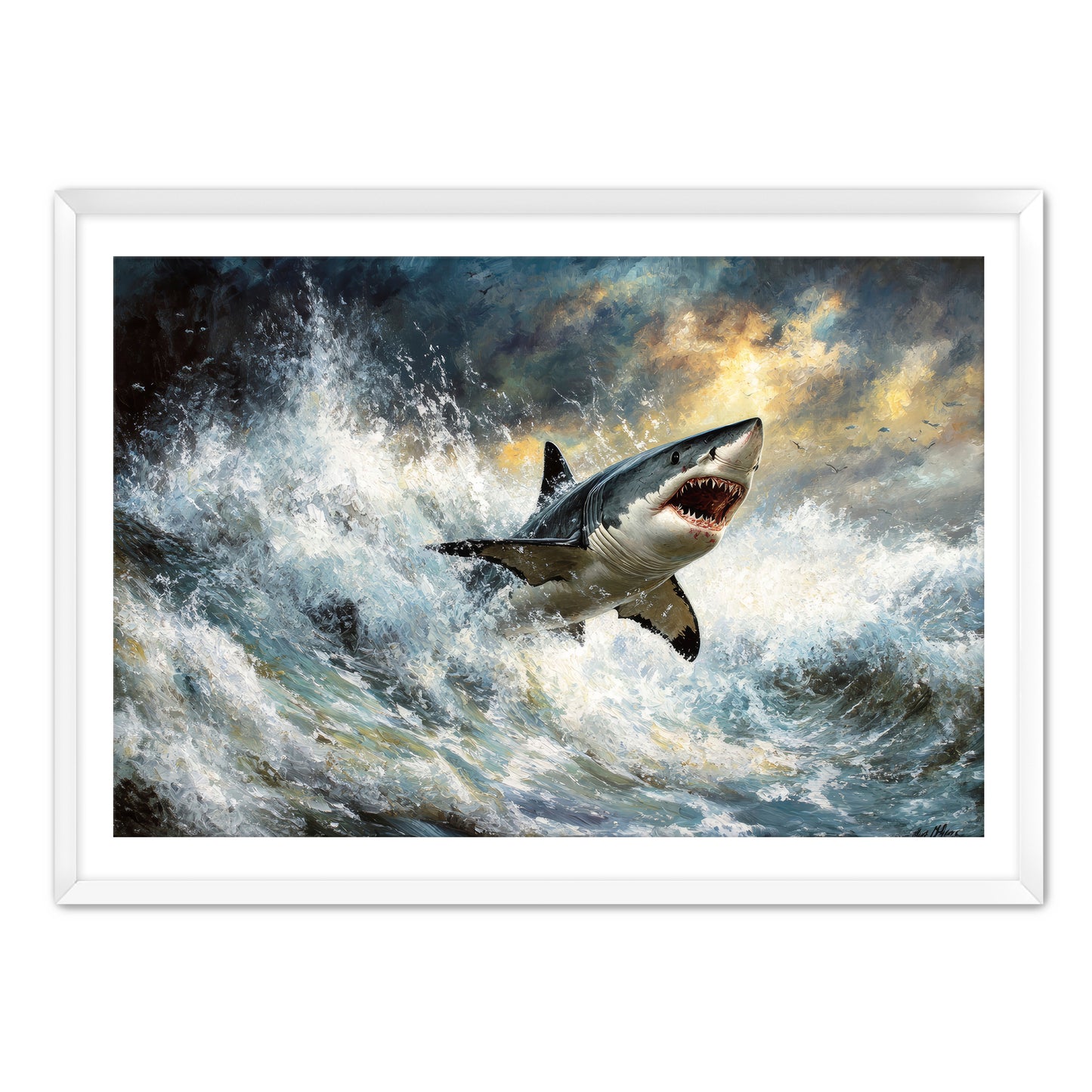 Flying Shark Wall Art