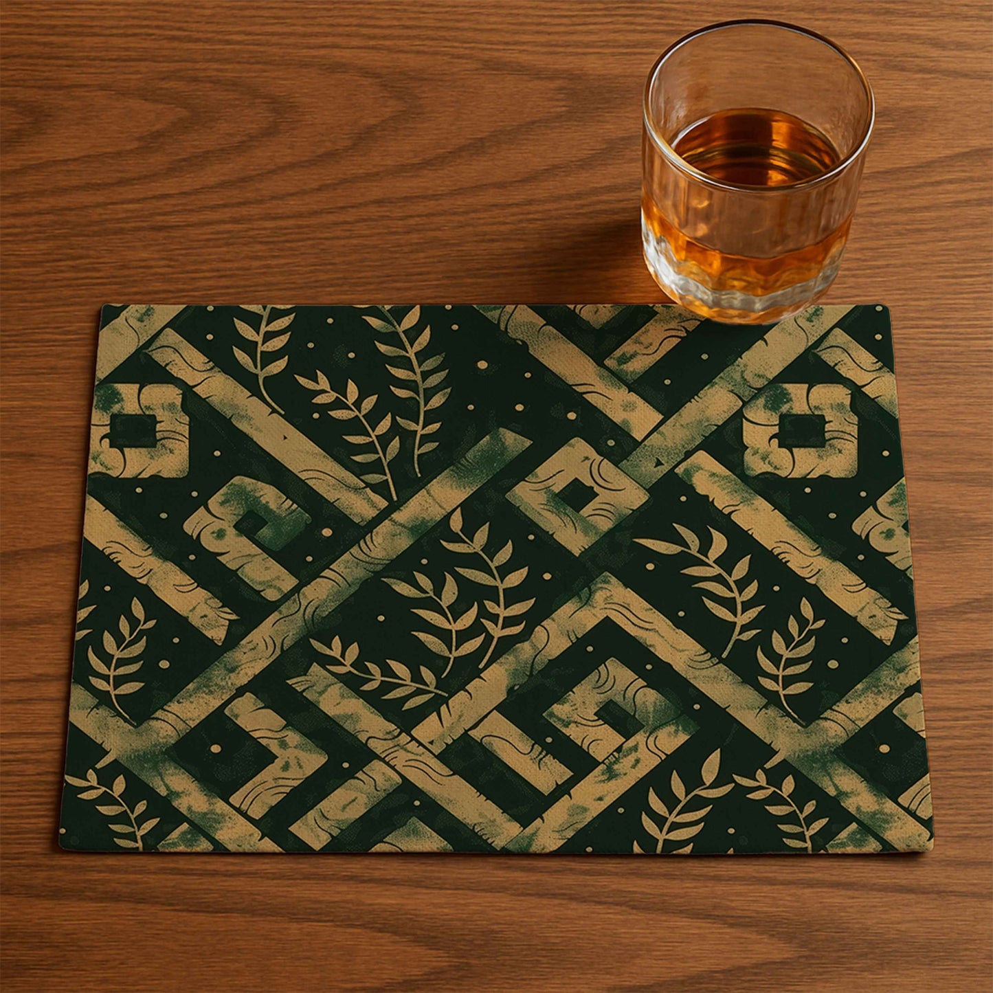 Geometric Leaves Pattern Placemat