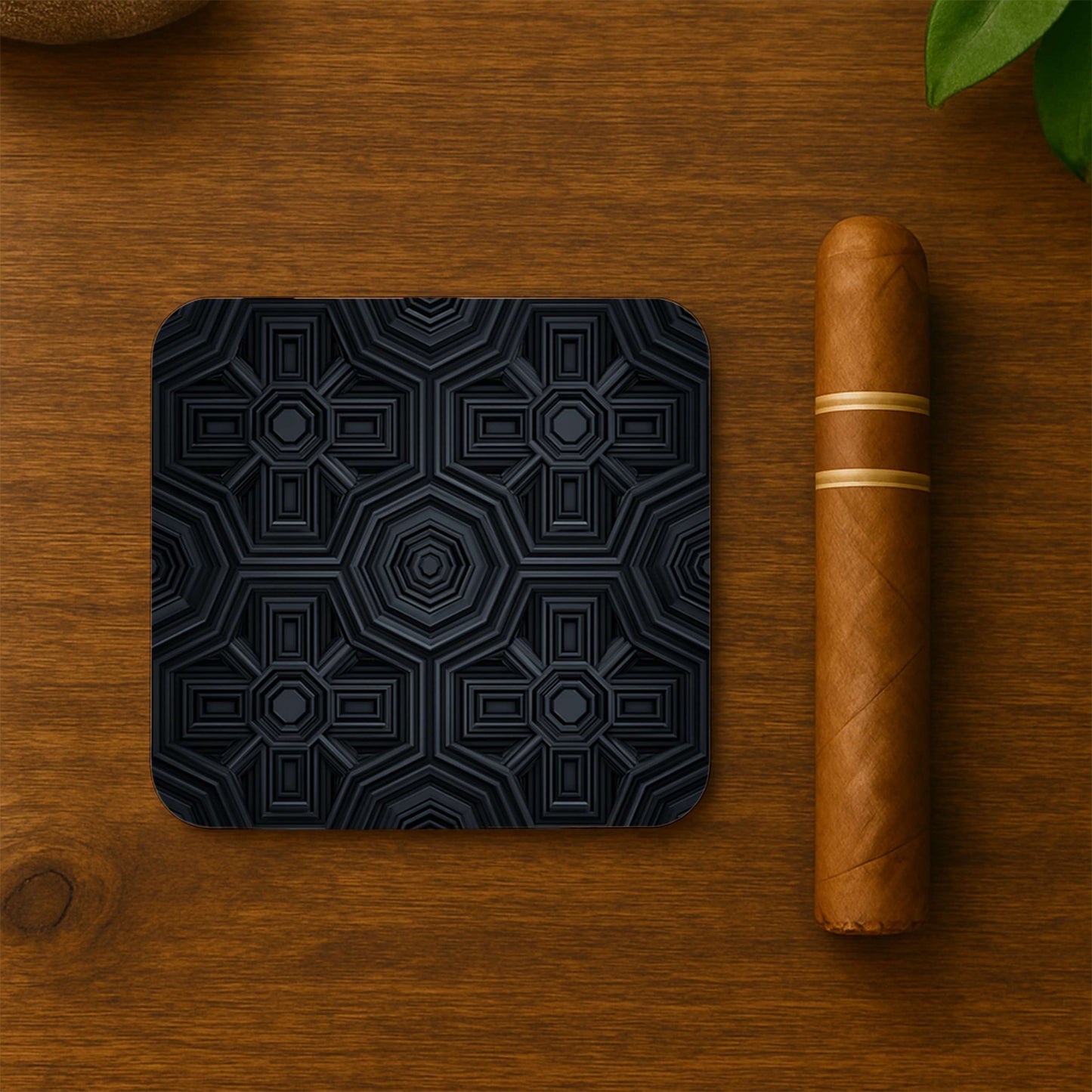 Geometric Shadow Grid Coasters