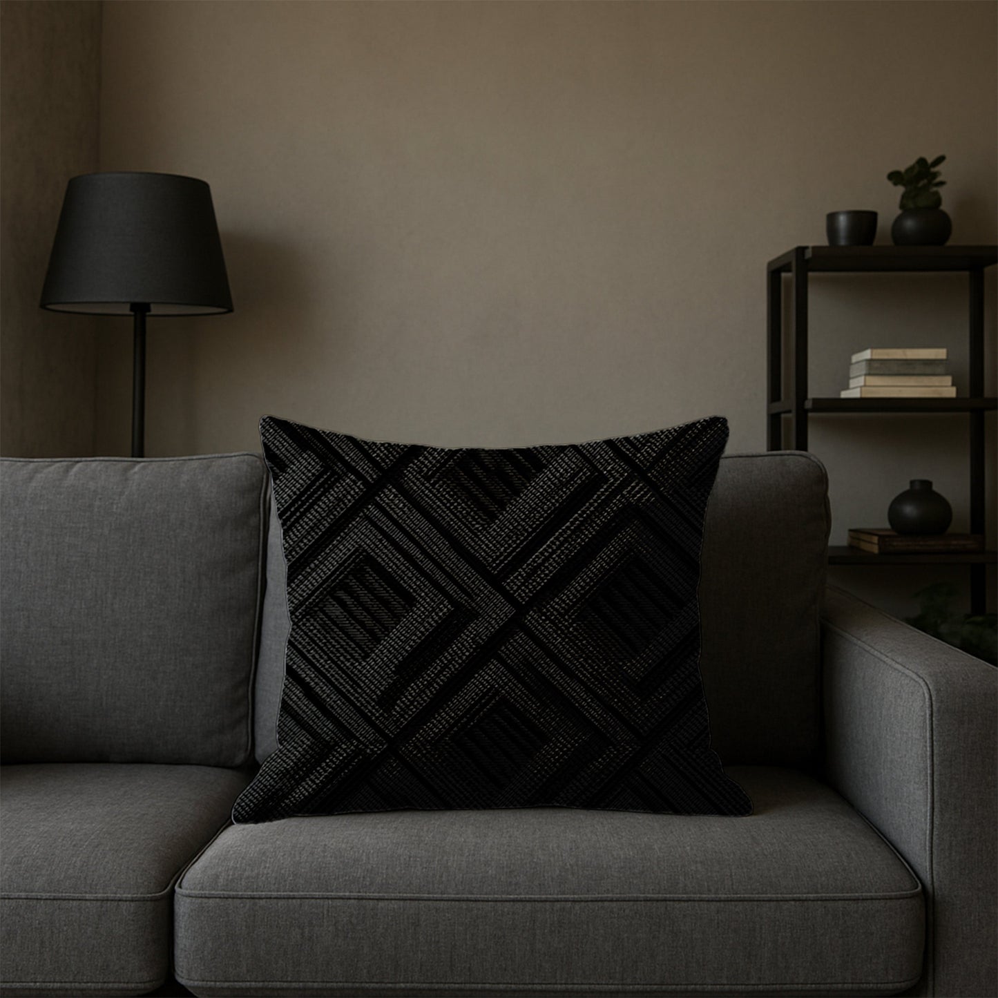Geometric Textured Pattern Pillow