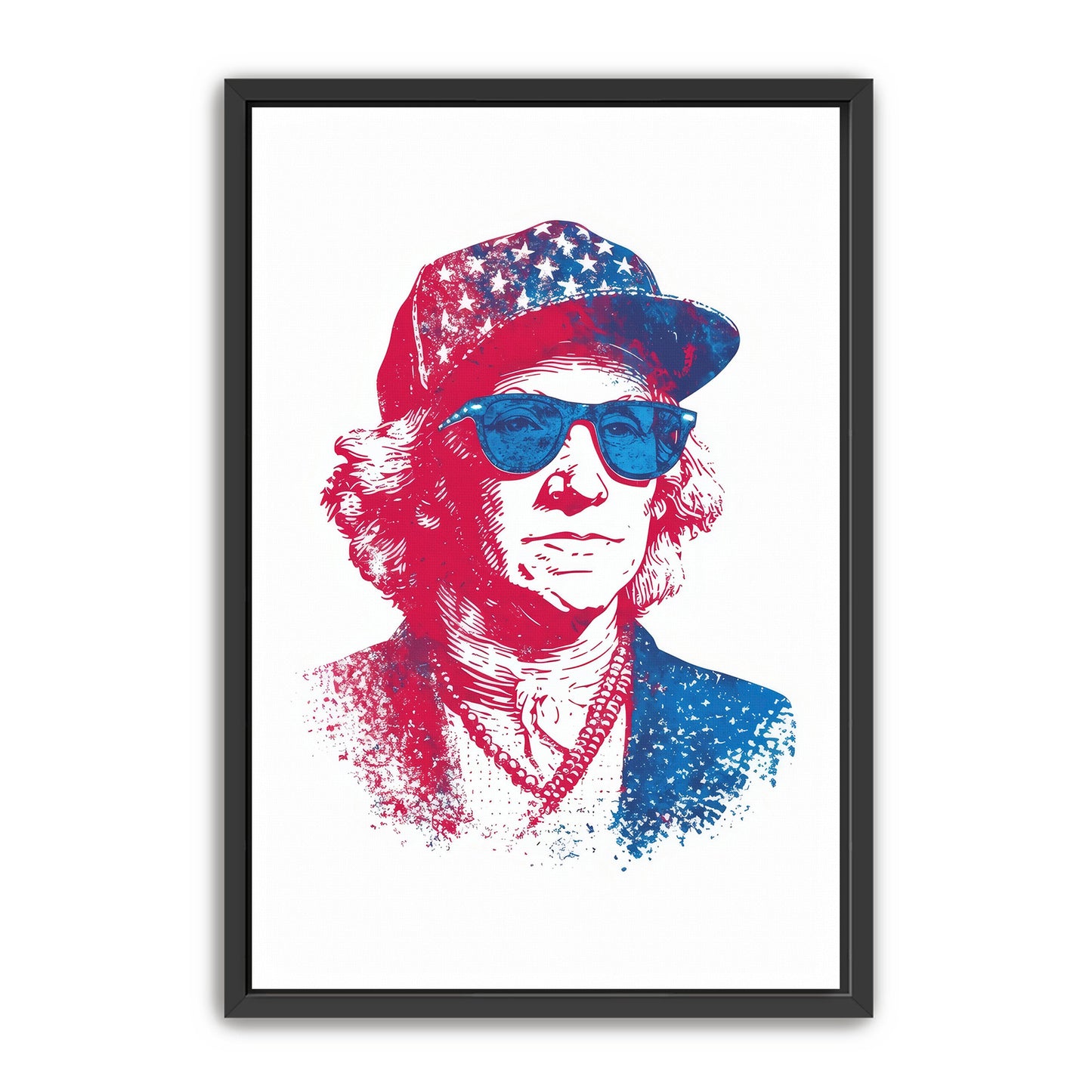 George Washington Shades Hipster Wall Art