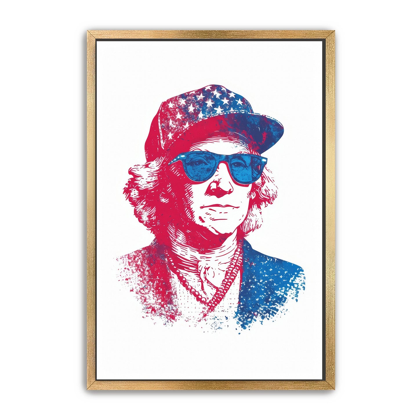 George Washington Shades Hipster Wall Art