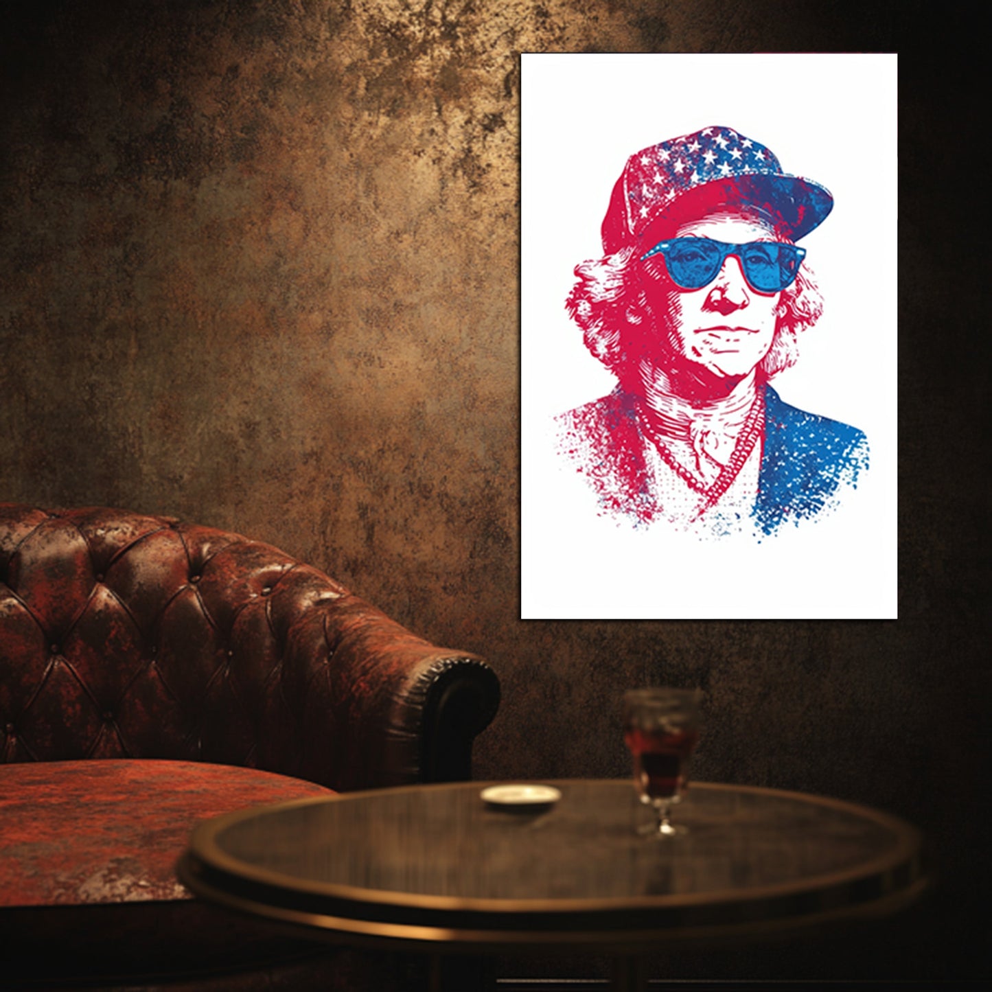 George Washington Shades Hipster Wall Art