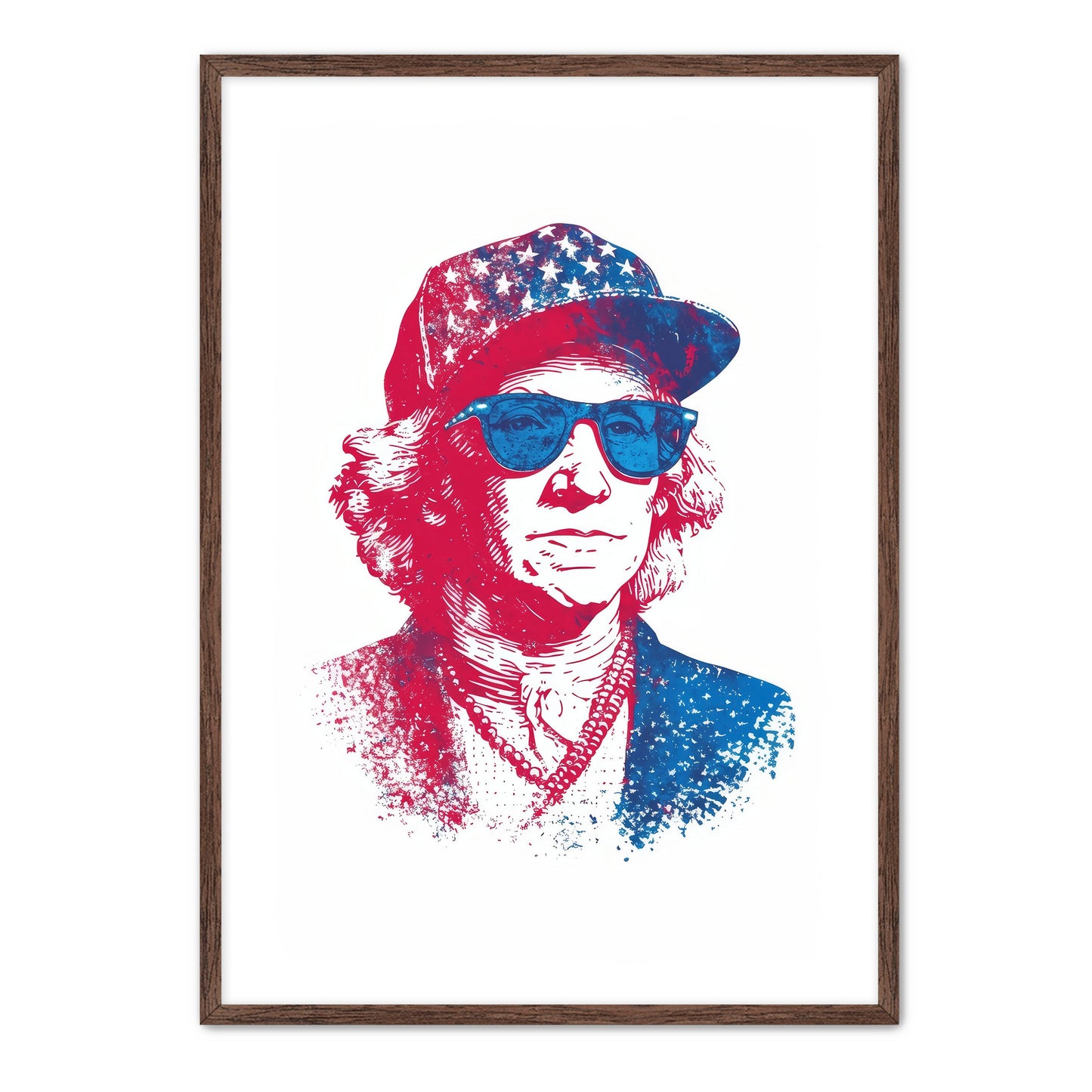 George Washington Shades Hipster Wall Art