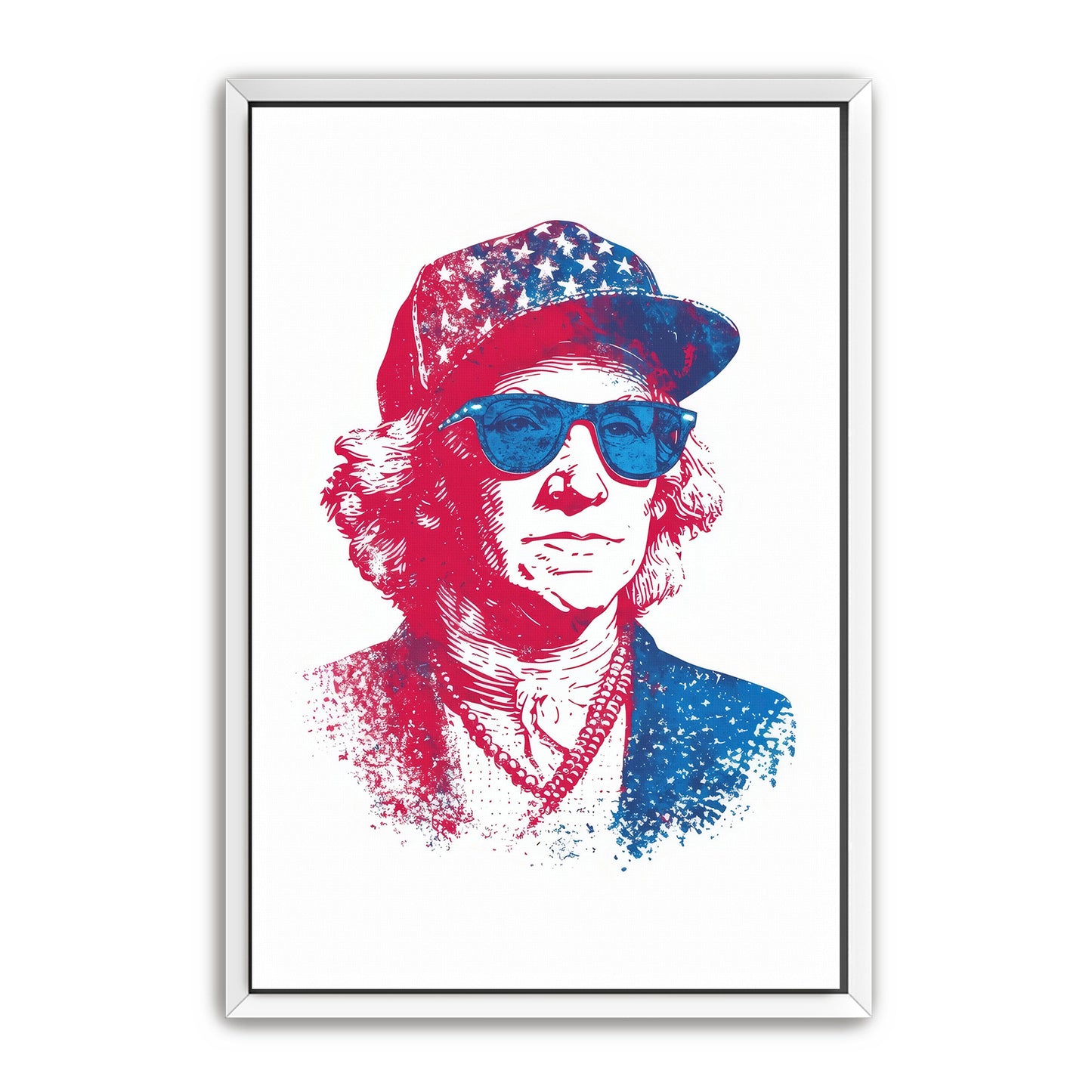 George Washington Shades Hipster Wall Art