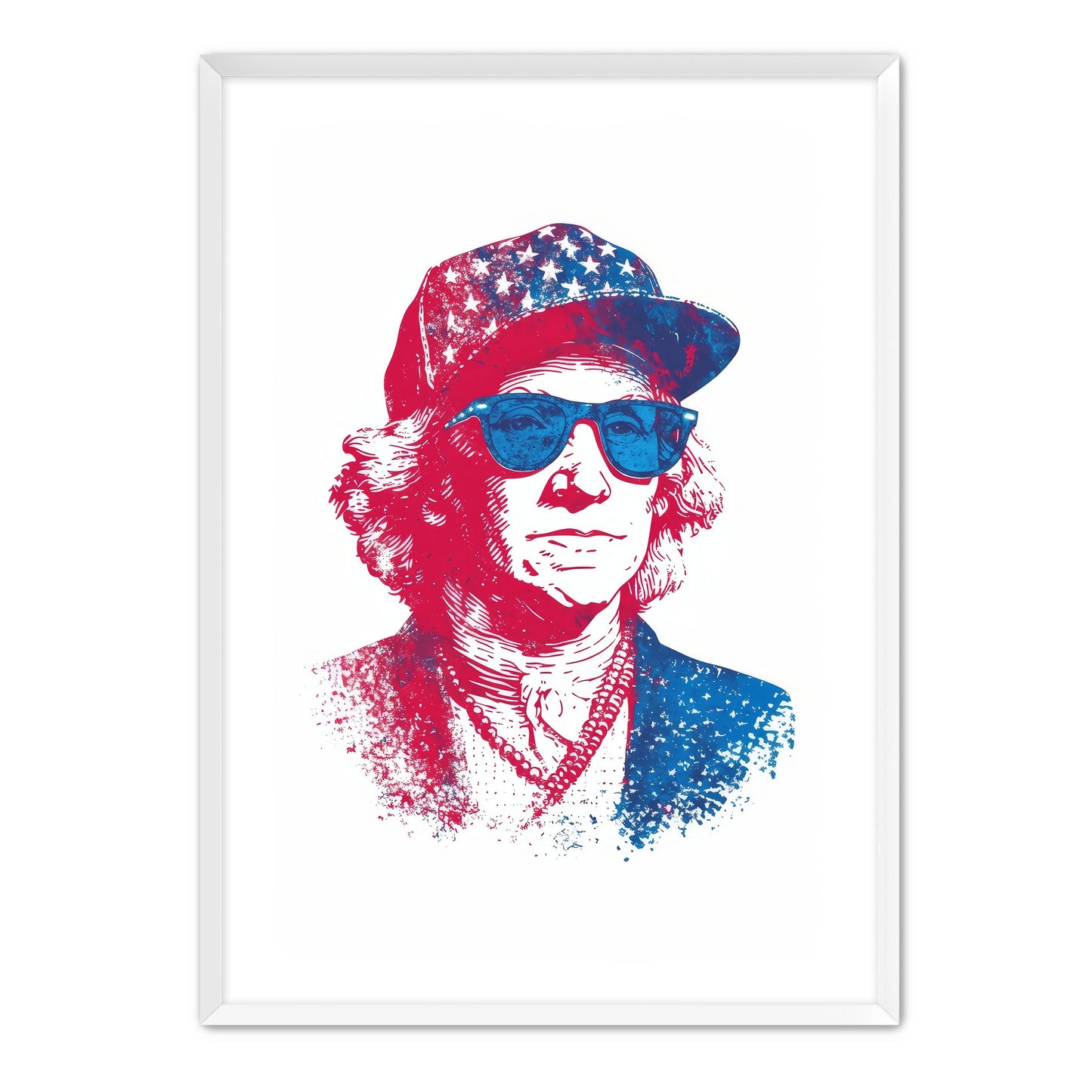 George Washington Shades Hipster Wall Art