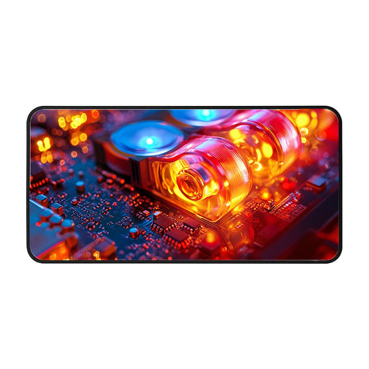 Glowing Circuitry Board Desk Mat