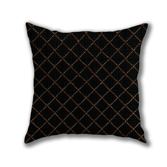 Golden Pattern Mesh Pillow