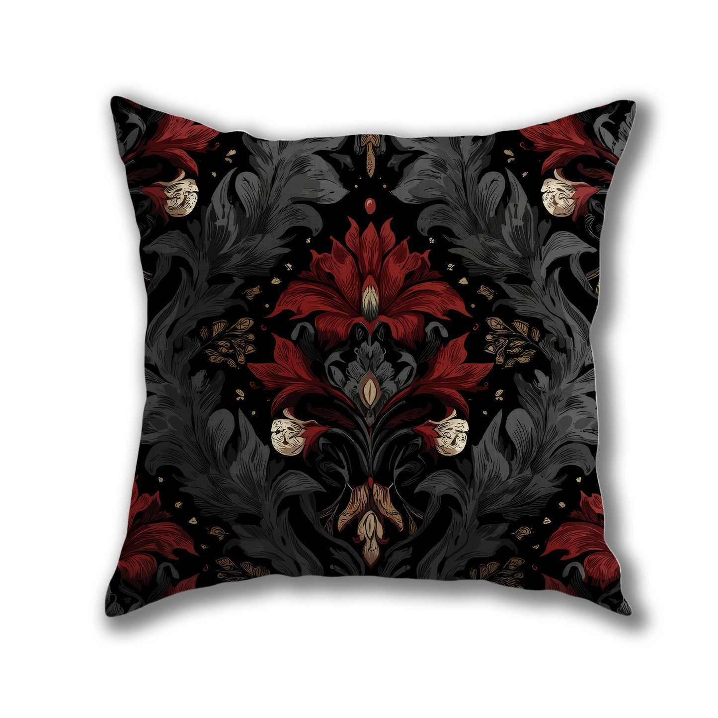 Gothic Floral Tapestry Pillow