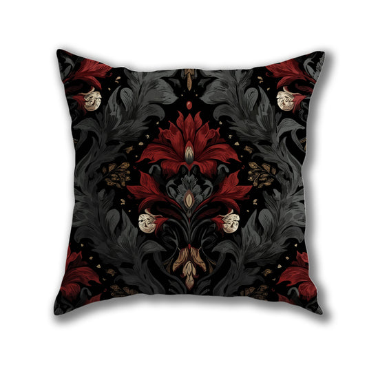 Gothic Floral Tapestry Pillow