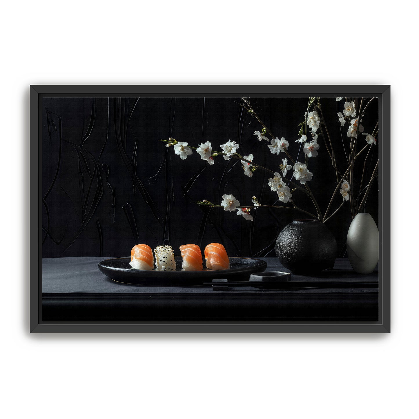 Gothic Sushi and Flowers Wall Art