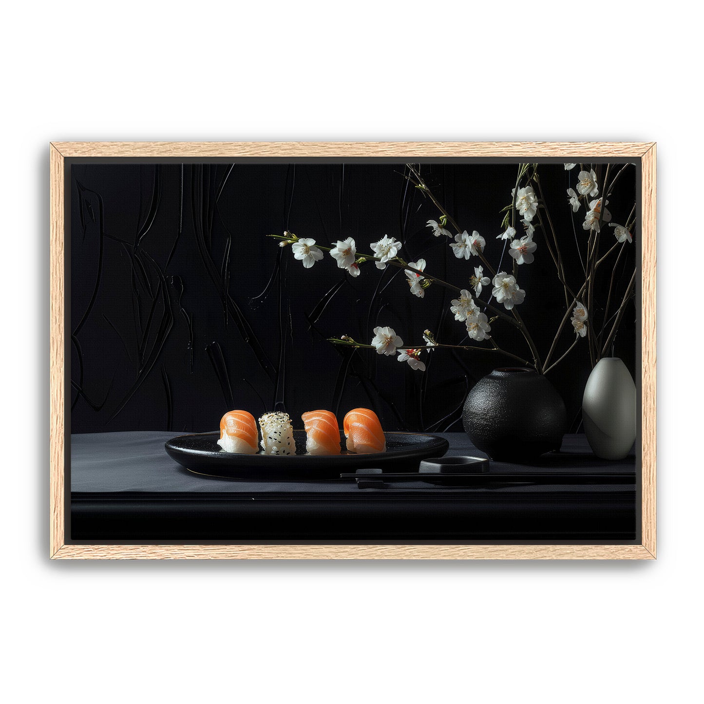 Gothic Sushi and Flowers Wall Art