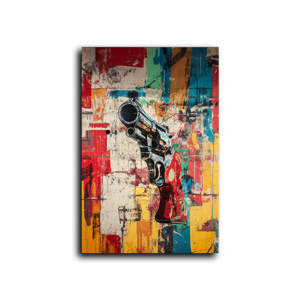 Graffiti Revolver Wall Art