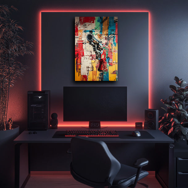 Graffiti Revolver Wall Art
