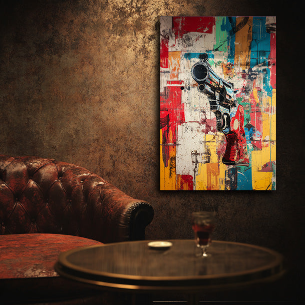 Graffiti Revolver Wall Art