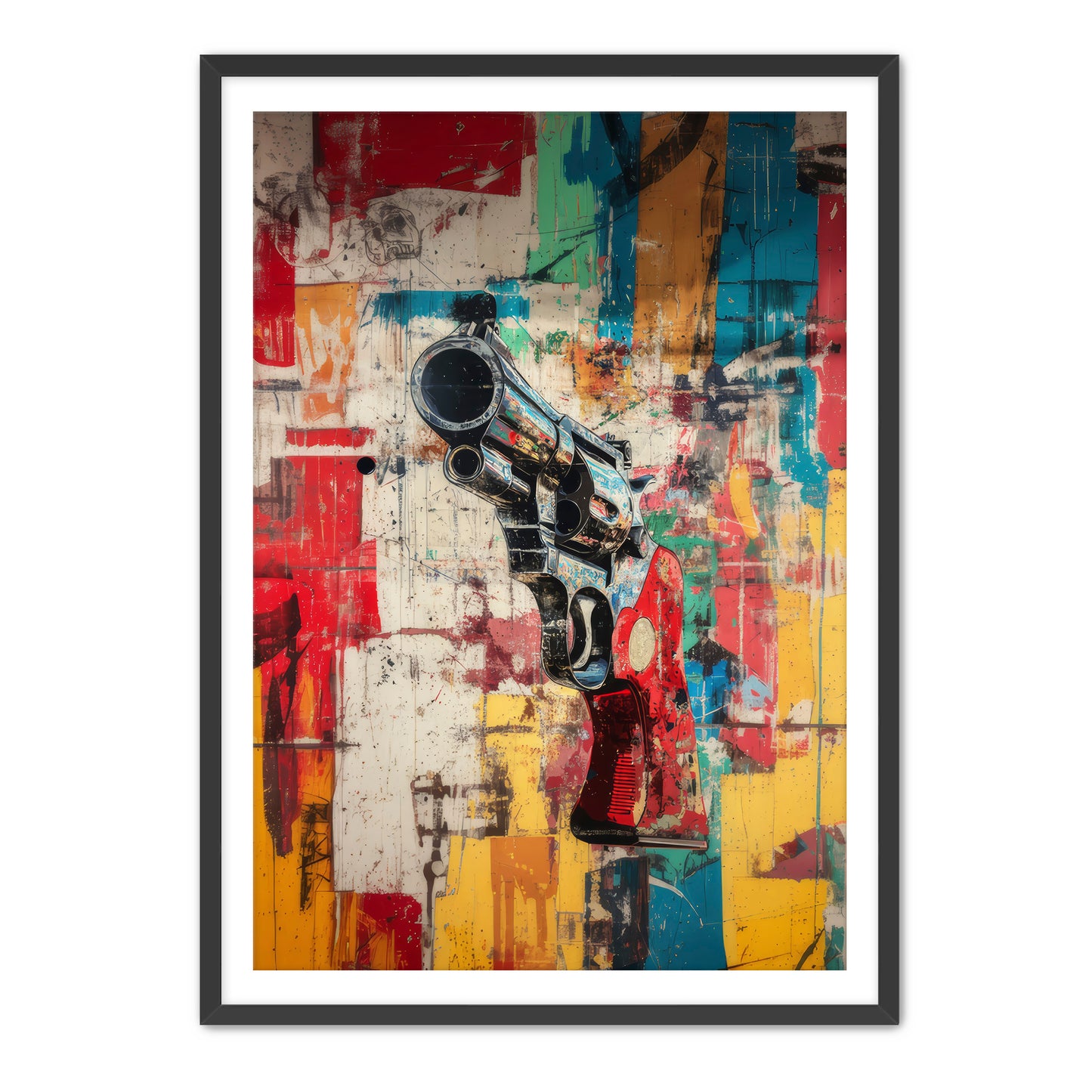 Graffiti Revolver Wall Art