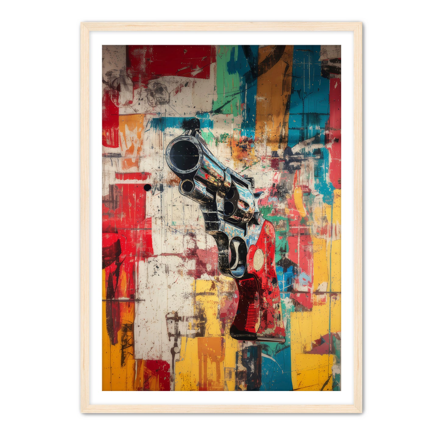 Graffiti Revolver Wall Art