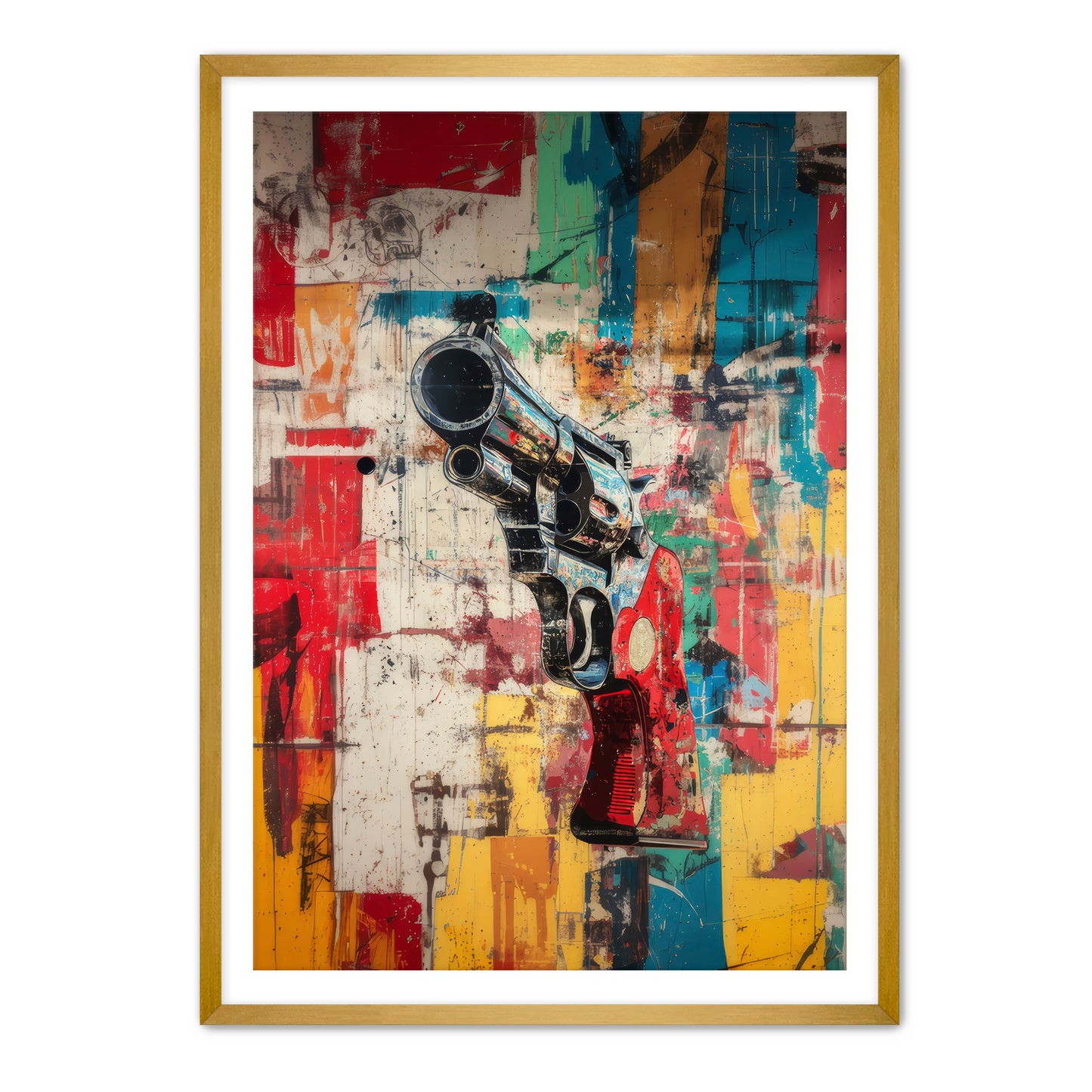 Graffiti Revolver Wall Art