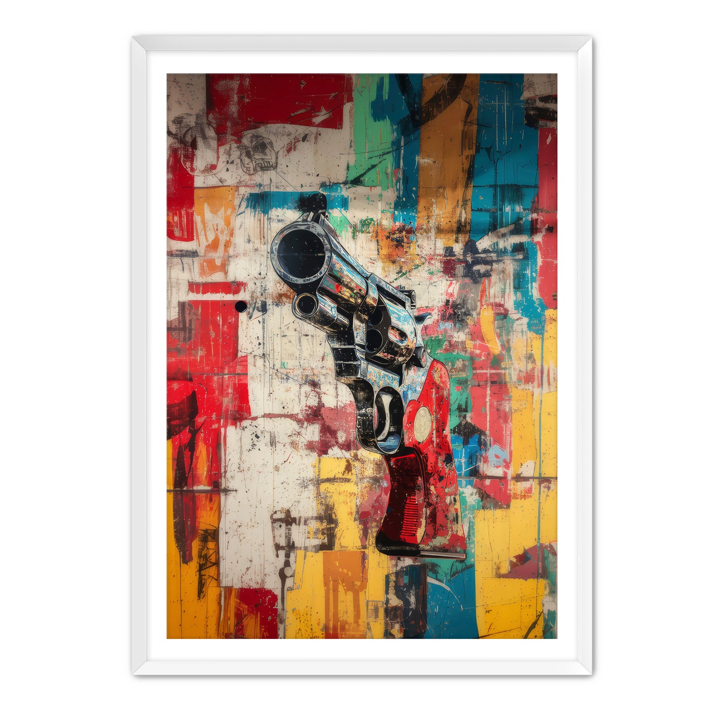 Graffiti Revolver Wall Art