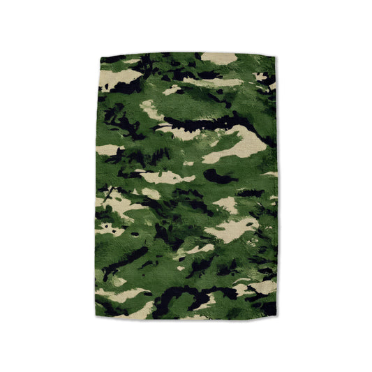 Green Camouflage Pattern Hand Towel
