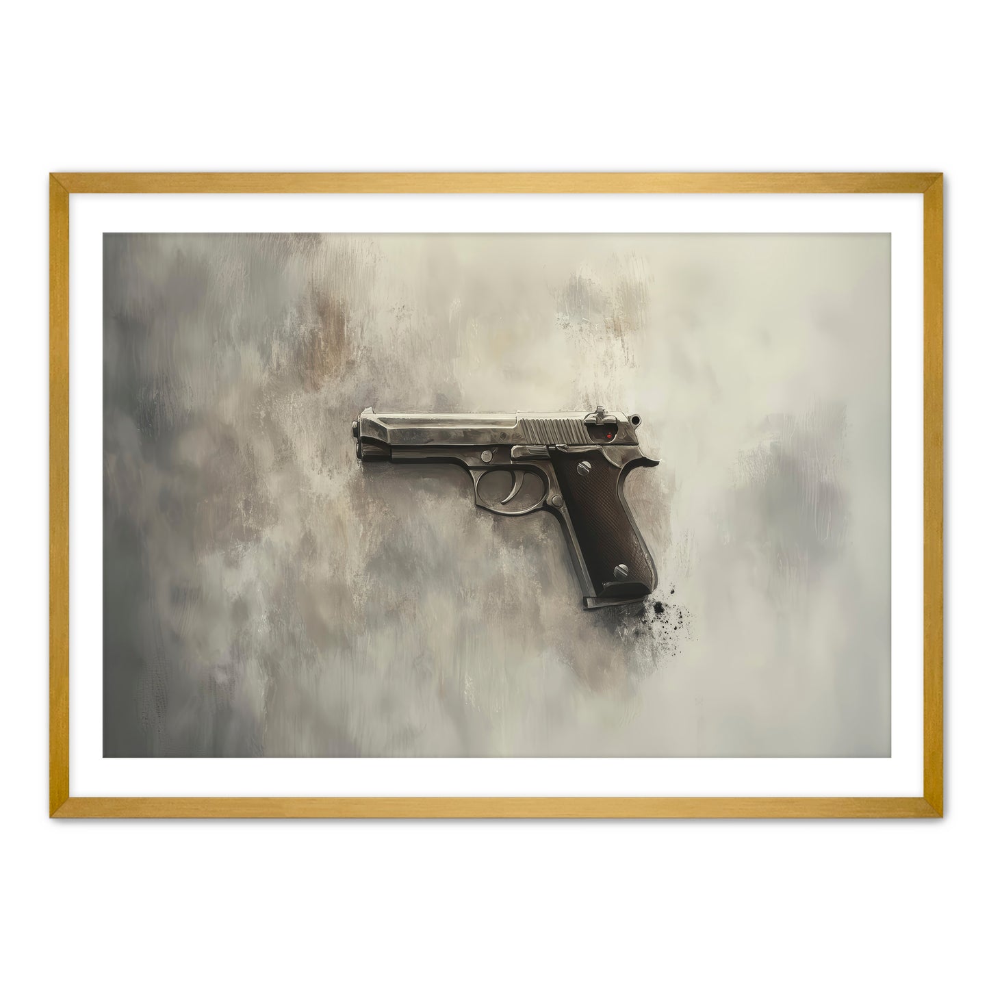 Grey Handgun Wall Art