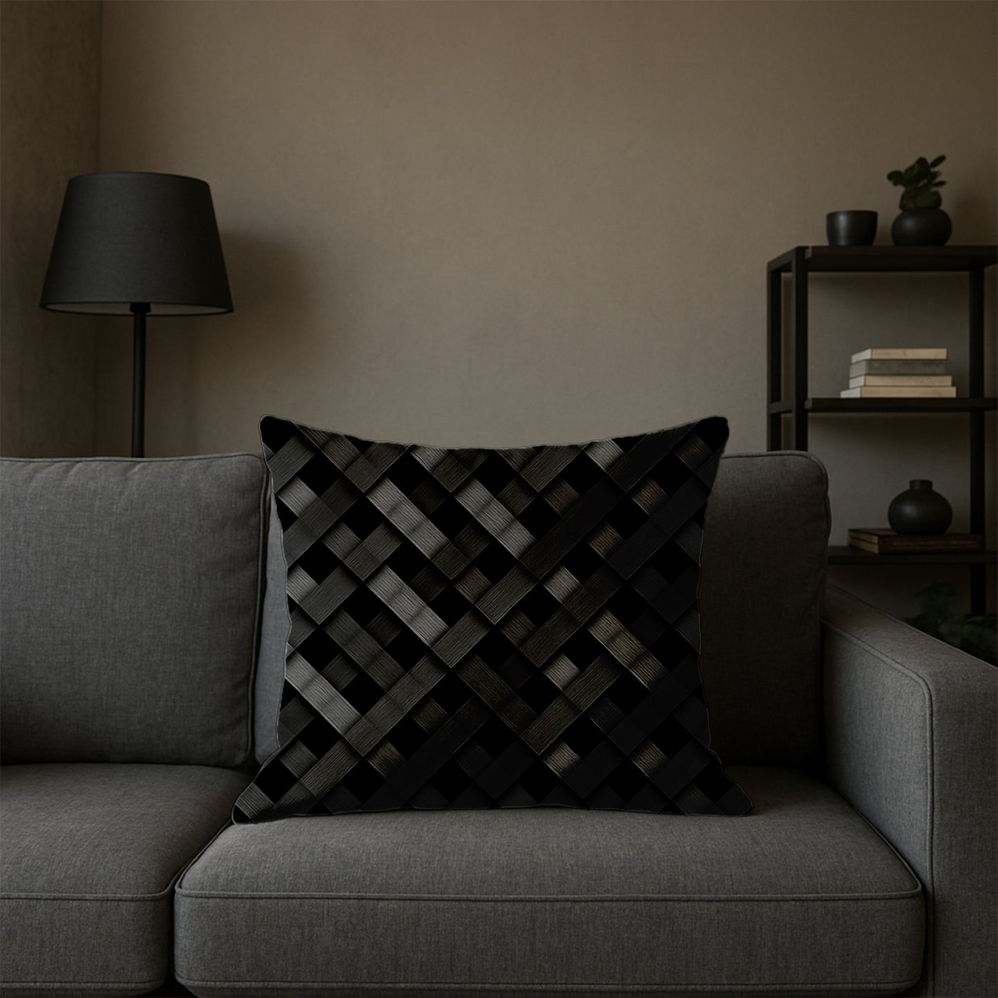 Interwoven Shadows Pillow